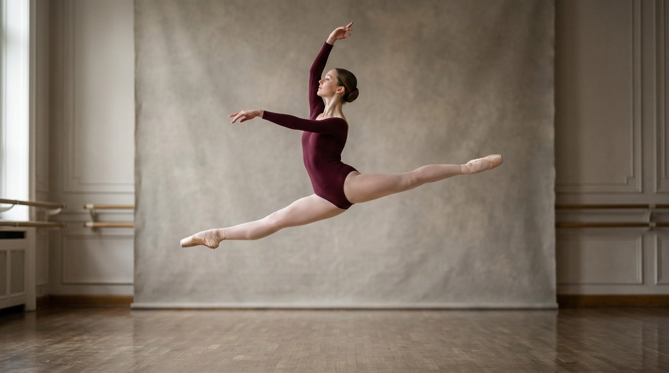 A dancer demonstrating Grand jeté (Large throw)