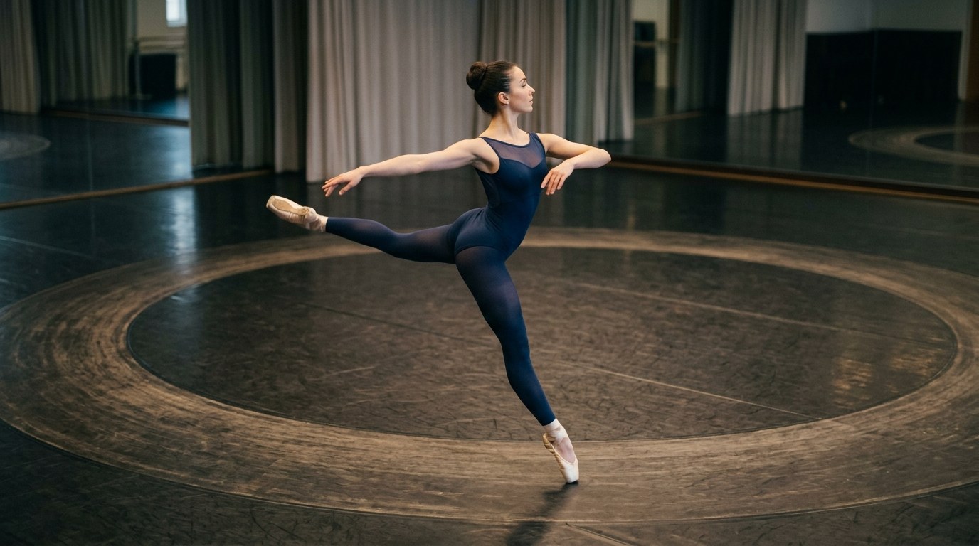 A dancer demonstrating Manège (Circular)