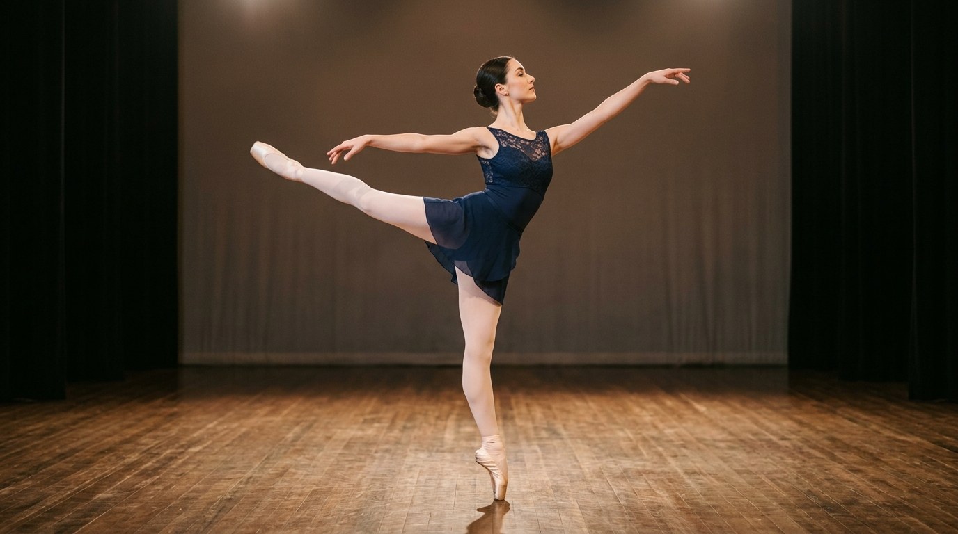 A dancer demonstrating Variation (Solo variation)